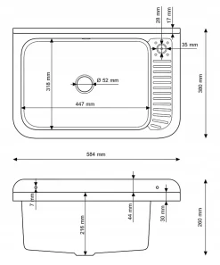 Évier en Granit pour Garage, Buanderie, Salle de Lavage avec Siphon et Robinet - Set Complet