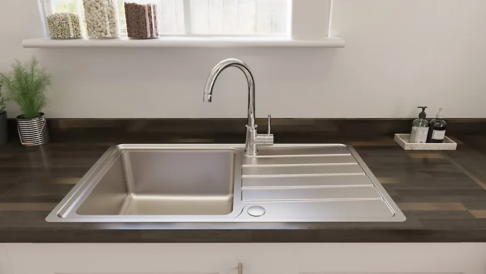 Évier en inox 1 bac à encastrer Apollonia