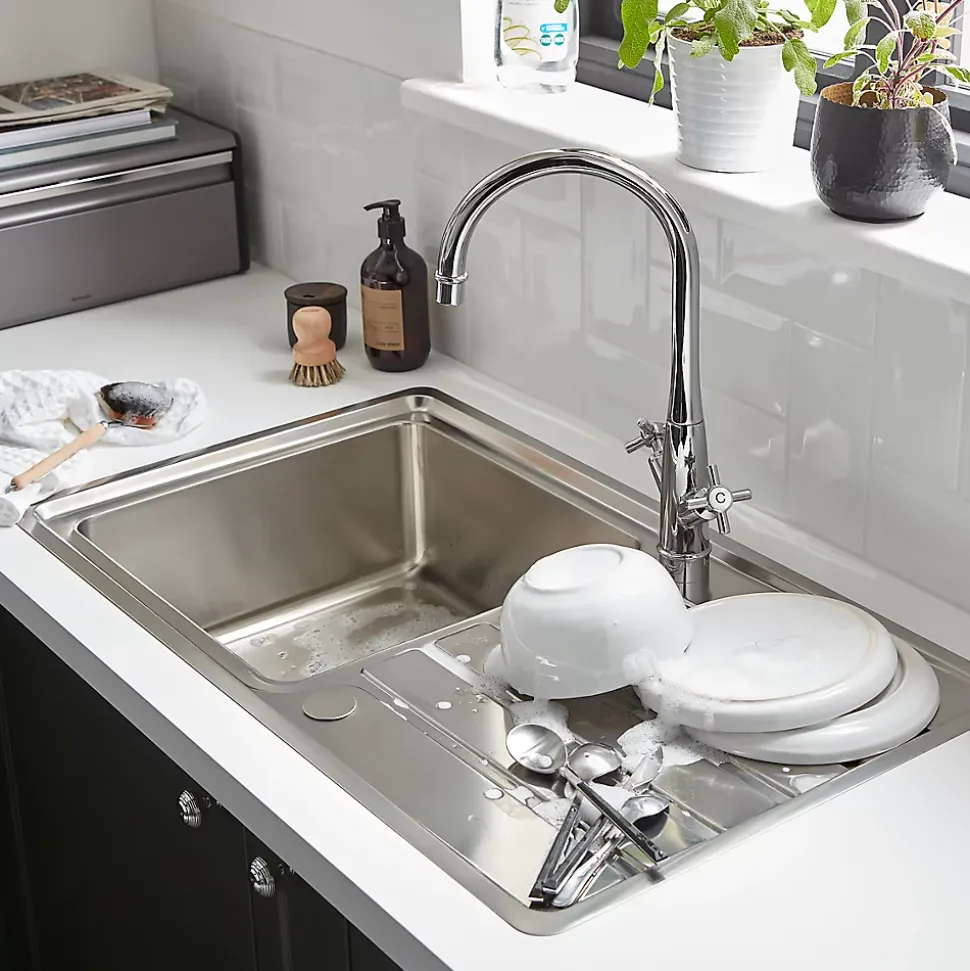 Évier en inox 1 bac à encastrer Apollonia