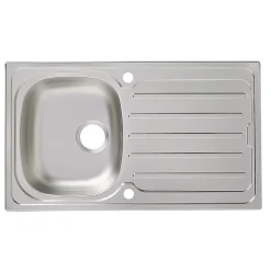 Évier en inox finition nid d'abeille 1 bac à encastrer Nakaya