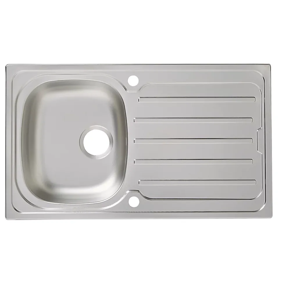 Évier en inox finition nid d'abeille 1 bac à encastrer Nakaya