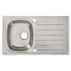 Évier en inox poli 1 bac à encastrer Nakaya