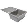 Évier en résine grise mat 1 bac à encastrer Ising