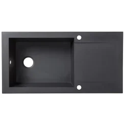 Évier en résine noire 1 bac à encastrer Lavoisier