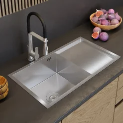 Évier Encastrable Granit Bari78L avec Siphon - 1 Set