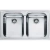 Évier FRANKE LLX 620-L acier inoxydable deux bacs 860x500 mm