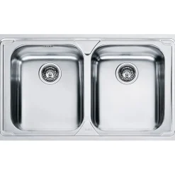 Évier FRANKE LLX 620-L acier inoxydable deux bacs 860x500 mm