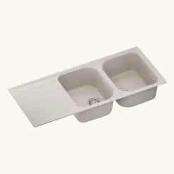 Évier granit beige everest Schock VIOLA 2 bacs 1 égouttoir