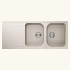 Évier granit beige everest Schock VIOLA 2 bacs 1 égouttoir