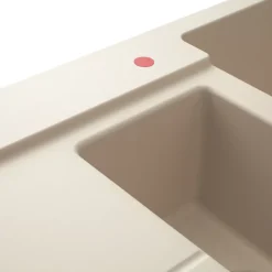 Évier granit beige Luisina TAM TAM 1 bac et demi - 1 égouttoir