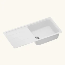 Évier granit blanc Schock FORMHAUS 1 grand bac 1 égouttoir