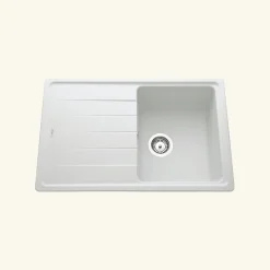 Évier granit blanc Schock ELEMENT 1 bac 1 égouttoir