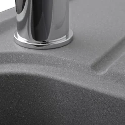 Évier granit gris Ewi OGLIO 1 grand bac 1 égouttoir