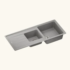 Évier granit gris Schock ELEMENT 2 bacs 1 égouttoir