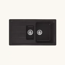 Évier granit noir Schock FORMHAUS 1 bac et demi - 1 égouttoir