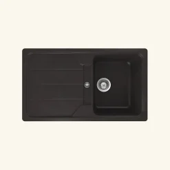 Évier granit noir Schock FORMHAUS 1 bac 1 égouttoir