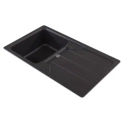 Évier granit noir Schock FORMHAUS 1 bac 1 égouttoir