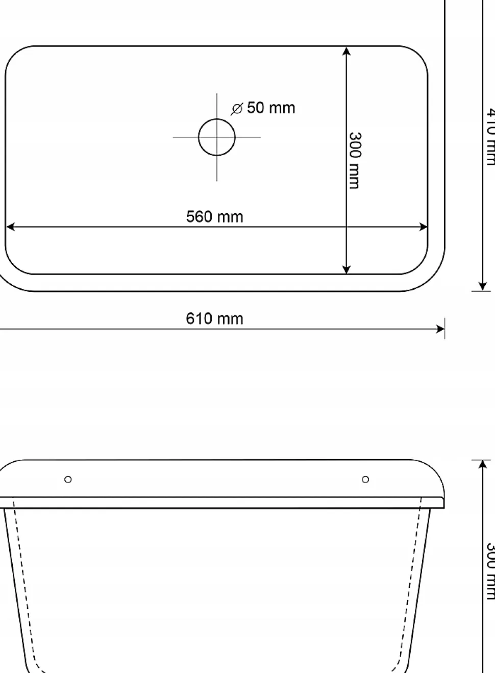 Évier Granitan Large pour Buanderie, Garage ou Chaufferie avec Siphon - 1 pièce