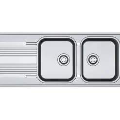 ÉVIER INOX À ENCASTRER 2 CUVES SMART - SRL621 - inox dekor