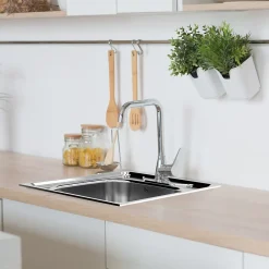 Évier inox Ewi OPALE 1 bac carré 480