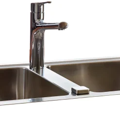 Évier inox lisse Luisina FAGOTTO 2 bacs 1 égouttoir