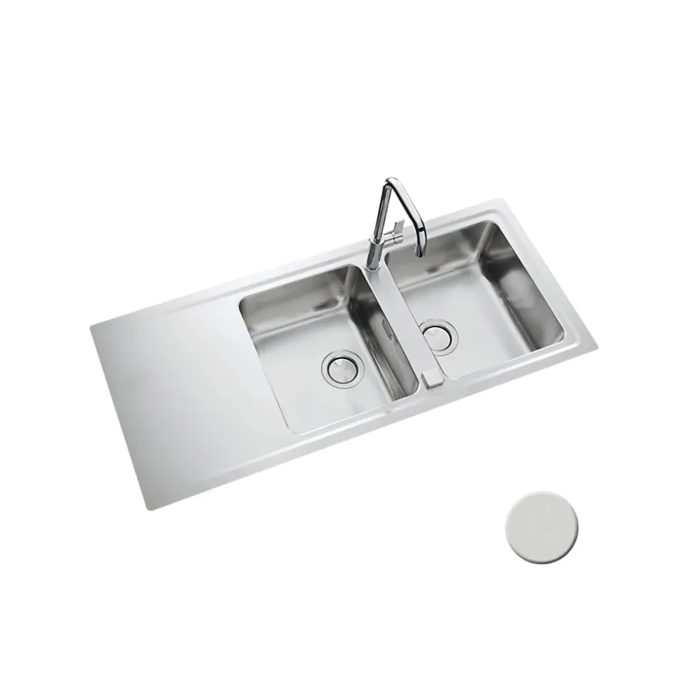 Évier inox mini structure Luisina FAGOTTO 2 bacs 1 égouttoir