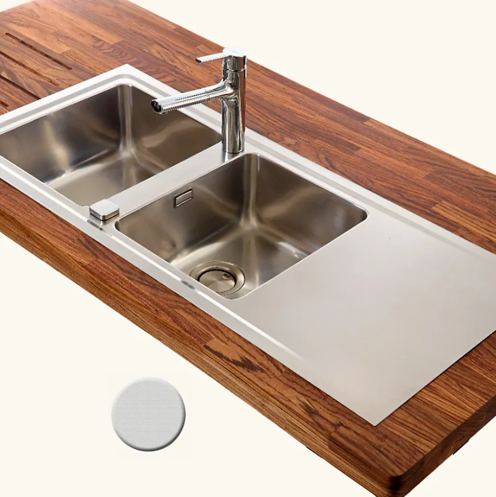 Évier inox mini structure Luisina FAGOTTO 2 bacs 1 égouttoir