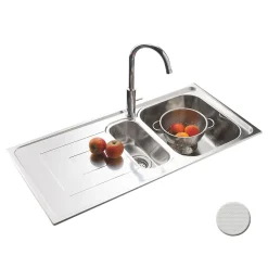 Évier inox mini structure Luisina DEBUSSY 1 bac et demi - 1 égouttoir
