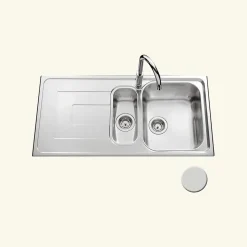 Évier inox mini structure Luisina DEBUSSY 1 bac et demi - 1 égouttoir