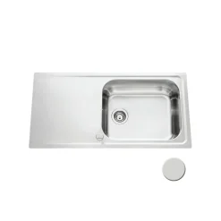 Évier inox mini structure Luisina FAGOTTO 1 grand bac 1 égouttoir