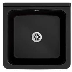 Évier Orta Granitan pour Garage, Buanderie Noir 1 pièce