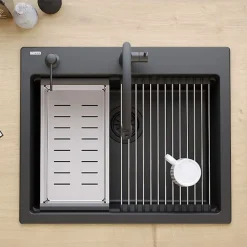 Évier Rea Kurt 110 Black 50X59,5X21,5Cm