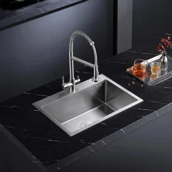 Évier Rea Liam Brush Nickel 58x45x18,5cm