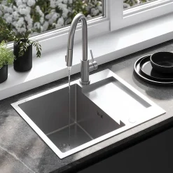 Évier Rea Paul Brush Nickel 60x48x18,5cm