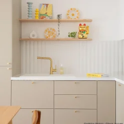 Évier résine blanc TUNIA 1 bac 1 égouttoir