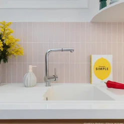 Évier résine blanc TUNIA 1 bac 1 égouttoir