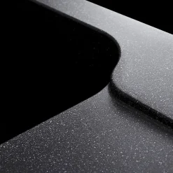 Évier résine noir moucheté Ewi ZIGGY 1 bac 1 égouttoir