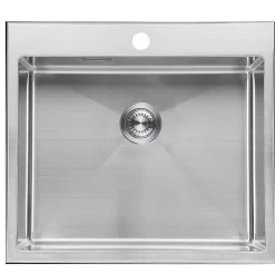 Évier SOL avec finition brossée en acier inoxydable Kibath