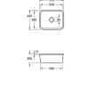 Évier sous-plan en céramique 1 cuve à encastrer Villeroy & Boch Cisterna blanc brillant