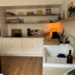 Évier timbre d'office céramique blanc LÉON 1 bac 1 égouttoir