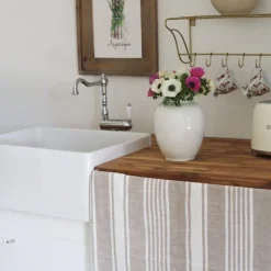 Évier timbre d'office céramique Sanindusa BELFAST blanc 1 bac