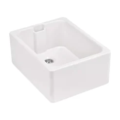 Évier timbre d'office céramique Sanindusa BELFAST blanc 1 bac