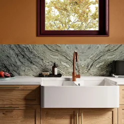 Évier timbre d'office céramique blanc Sanindusa FARMHOUSE 2 bacs 793x491