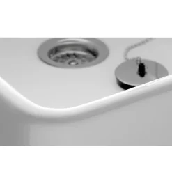 Évier timbre d'office céramique blanc EKIO II 2 bacs