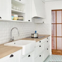 Évier timbre d'office céramique blanc EKIO I 1 bac