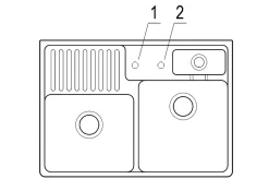 Évier timbre d'office de cuisine à poser 2 bacs Tradition Villeroy & Boch céramique noir mat