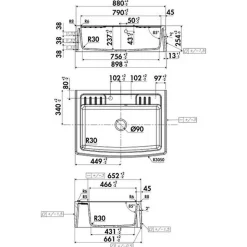 Évier timbre d'office granit blanc FOCA 1 bac