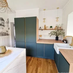 Évier timbre d'office granit blanc cassé Kümbad KIWI 1 bac 595x630