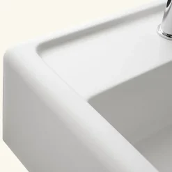 Évier timbre d'office granit blanc cassé Kümbad KIWI 1 bac 595x630