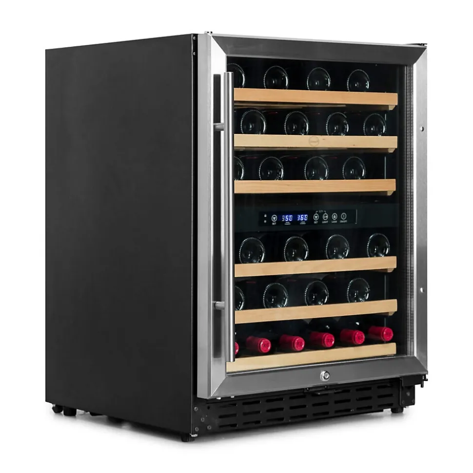 Vinobox 50 bouteilles. Cave à vin inox 2 zones